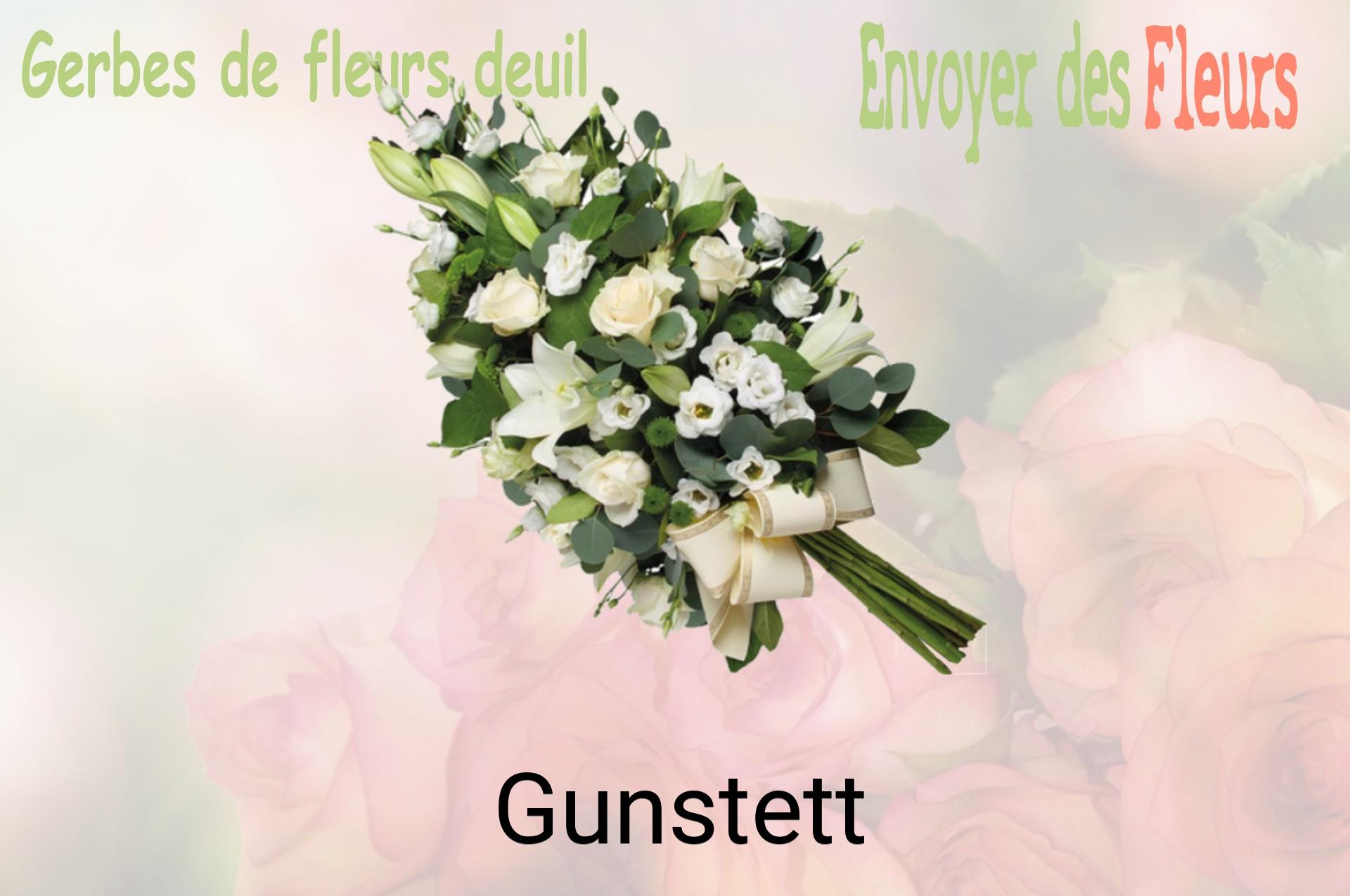 Gerbe de fleurs de deuil livrée à Gunstett